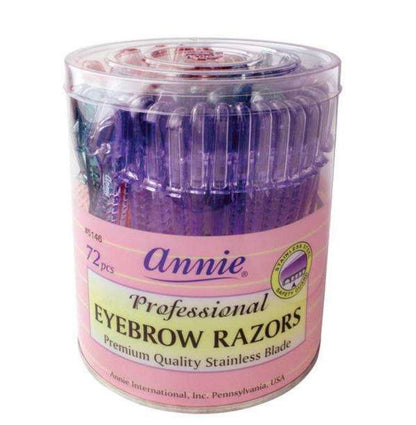 Annie Eyebrow Razor Display 72Ct Asst Color