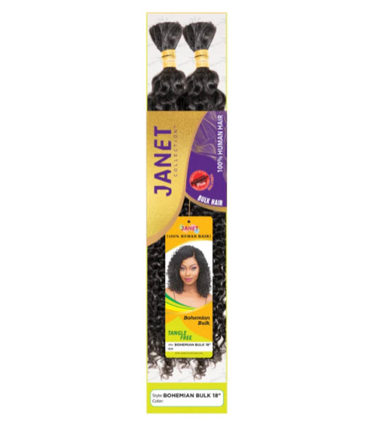 Janet Collection 100% Human Hair - Bohemian Bulk 18"