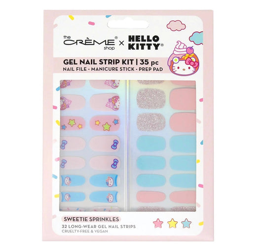 THE CREME SHOP Hello Kitty Gel Nail Strips Kit - "Sweetie Sprinkles"