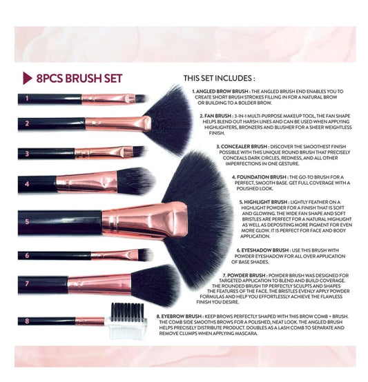 Magic Collection Makeup Brush Set Ultimate [8pcs]