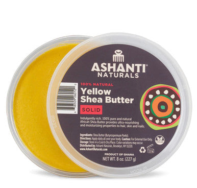 Ashanti 100% Natural Yellow Shea Butter_Solid Yellow (8 oz)