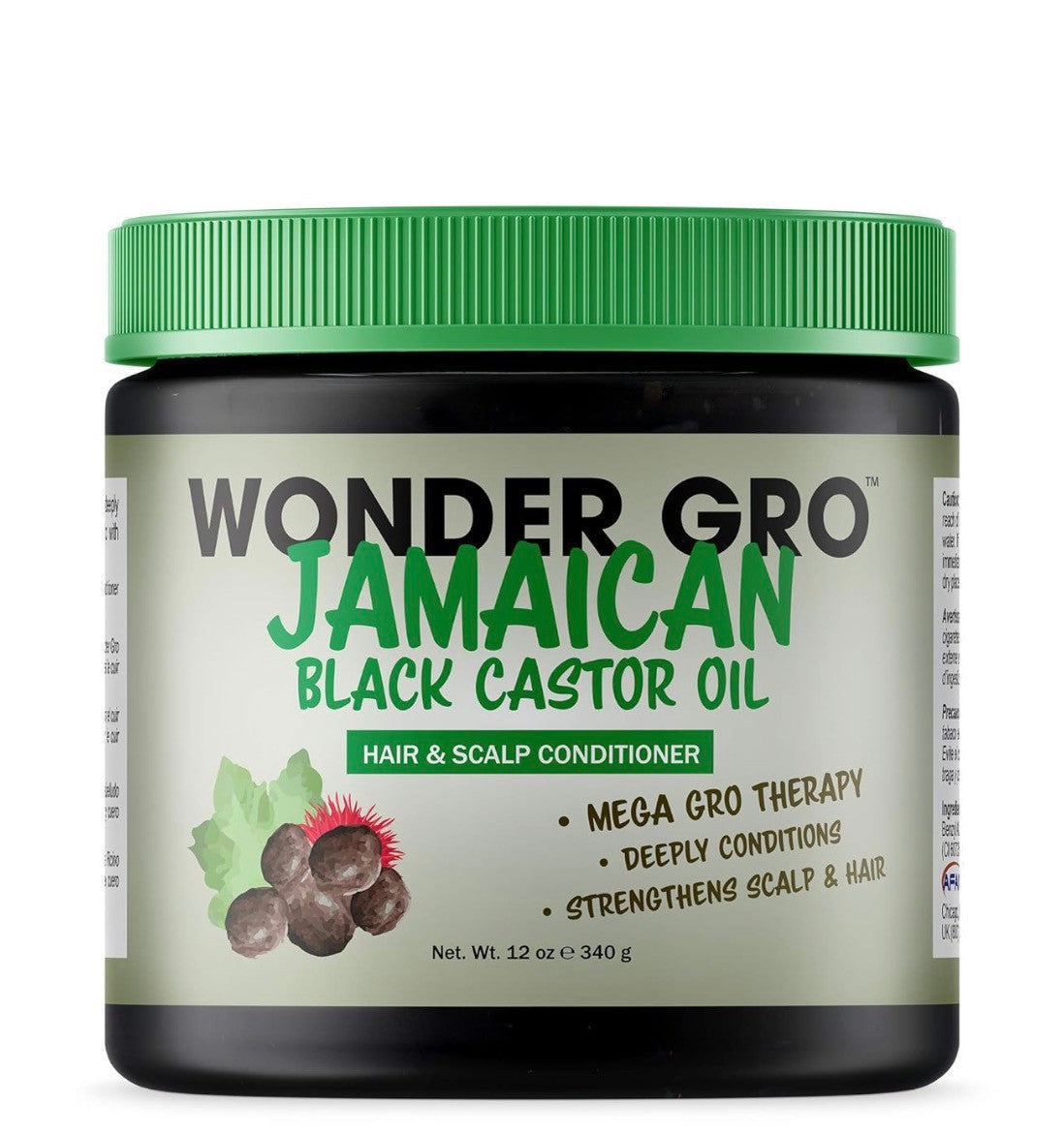 WONDER GRO Jamaican Black Castor Oil Hair Grease Styling Conditioner (12 oz)