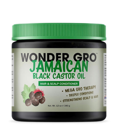 WONDER GRO Jamaican Black Castor Oil Hair Grease Styling Conditioner (12 oz)