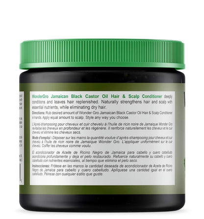 WONDER GRO Jamaican Black Castor Oil Hair Grease Styling Conditioner (12 oz)