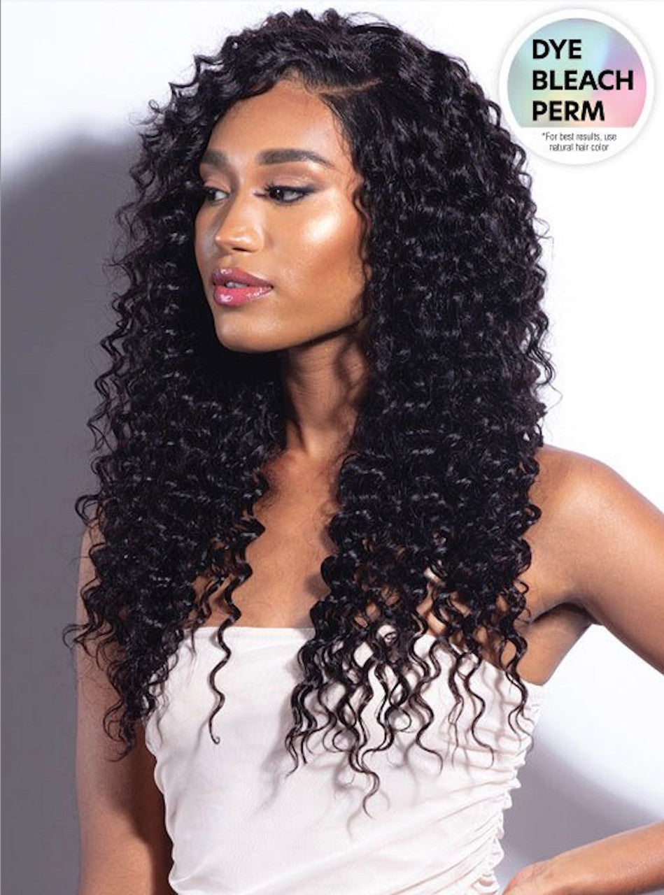 SHAKE N GO Glossy 100% Virgin Remy Hair 4x4 HD Lace Closure - Deep Wave 12"
