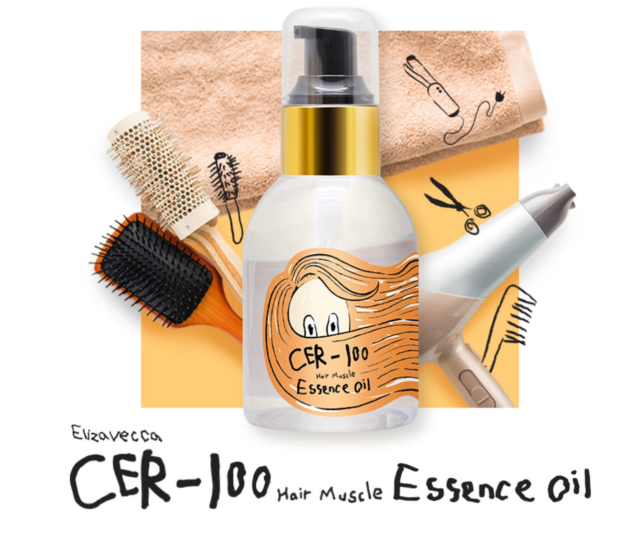 Elizavecca CER-100 Hair Muscle Essence Oil (3.38 oz)