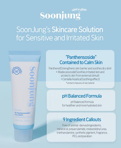 [Etude House] Soon Jung 10-Panthensoside Cica Balm (1.69 oz)