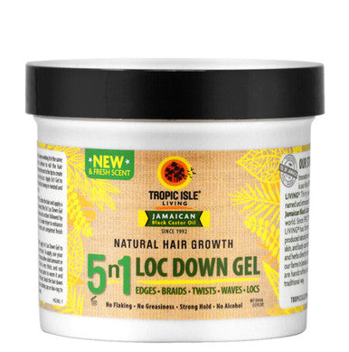 Tropic Isle Living Jamaican Black Castor Oil 5 in 1 Loc Down Gel (12 oz)
