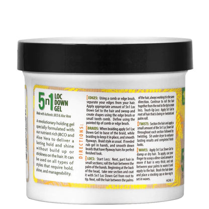 Tropic Isle Living Jamaican Black Castor Oil 5 in 1 Loc Down Gel (12 oz)