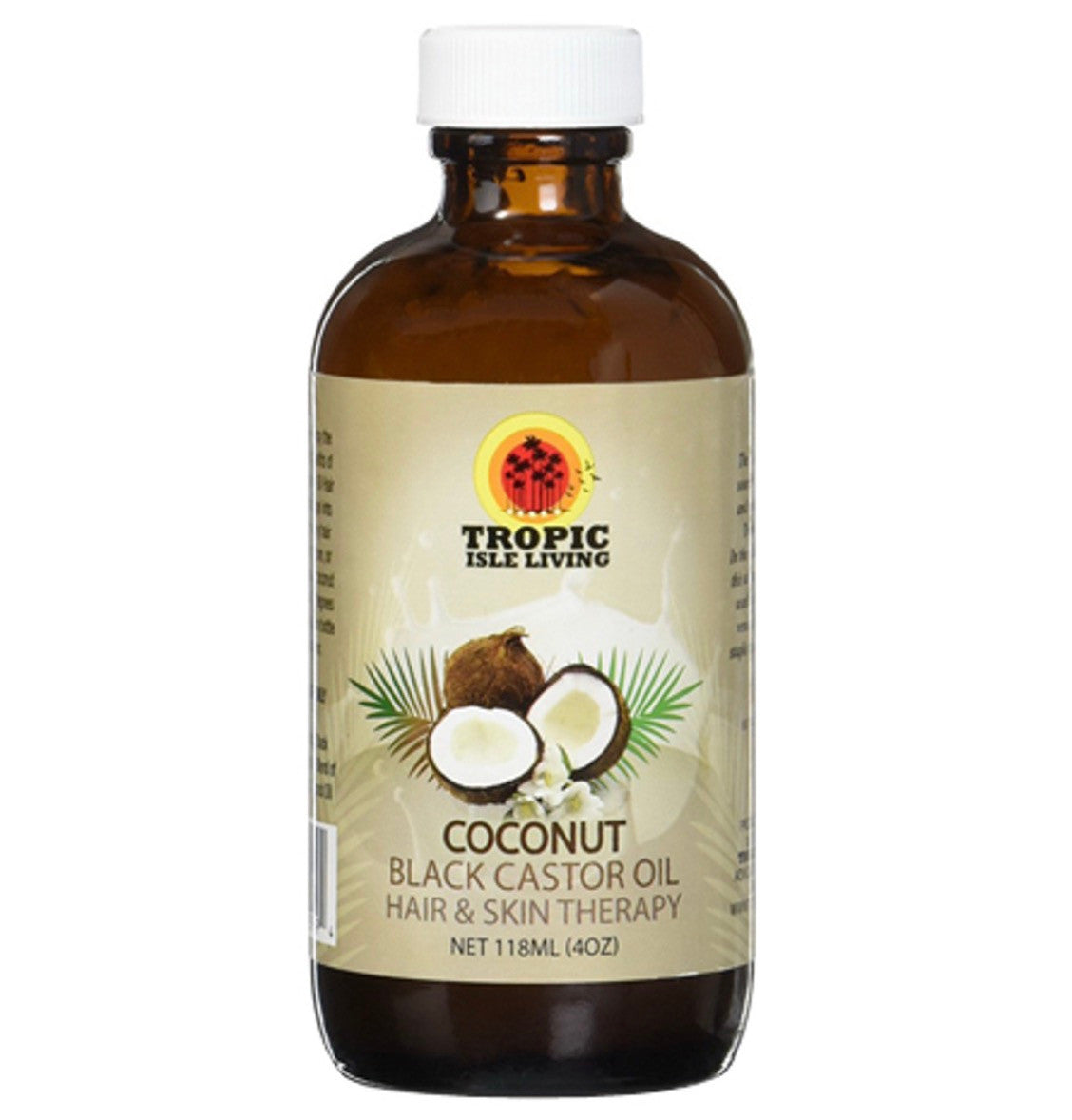 Tropic Isle Living Coconut Black Castor Oil For Hair And Skin Therapy (4 oz)