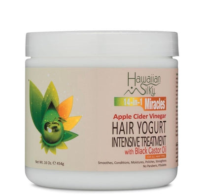 Hawaiian Silky 14 In 1 Miracles Apple Cider Vinegar Hair Yogurt Intensive Treatment (16 oz)