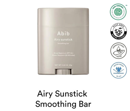 [Abib] Airy Sunstick Smoothing Bar SPF 50+ PA++++