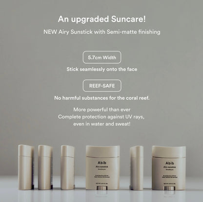 [Abib] Airy Sunstick Smoothing Bar SPF 50+ PA++++