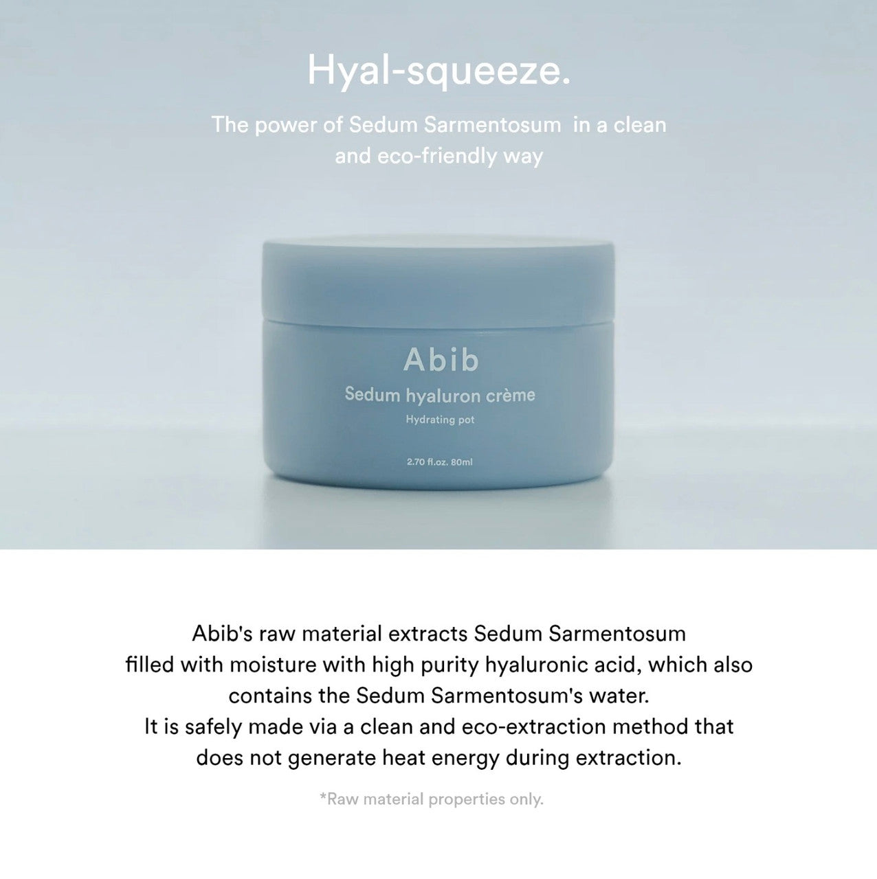 [Abib] Sedum Hyaluron Creme Hydrating Pot (2.7 oz)