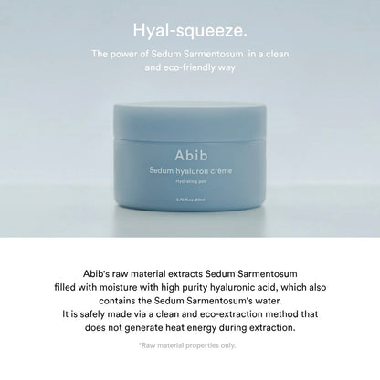 [Abib] Sedum Hyaluron Creme Hydrating Pot (2.7 oz)