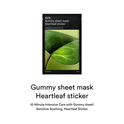 [Abib] Gummy Sheet Mask Heartleaf Sticker (1Sheet)