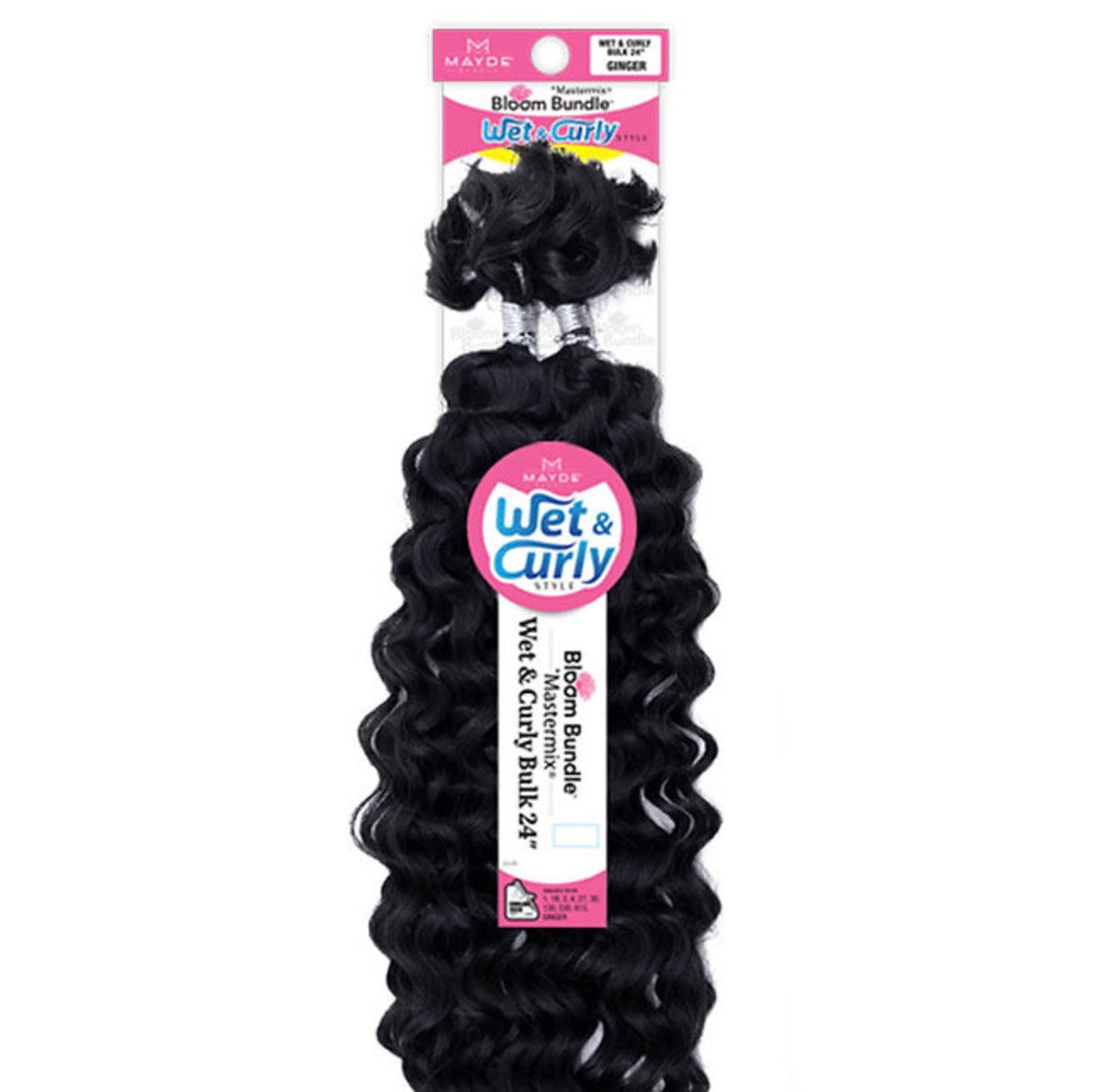 Mayde Beauty Synthetic Bloom Bundle Weave - Wet & Curly Bulk 24″