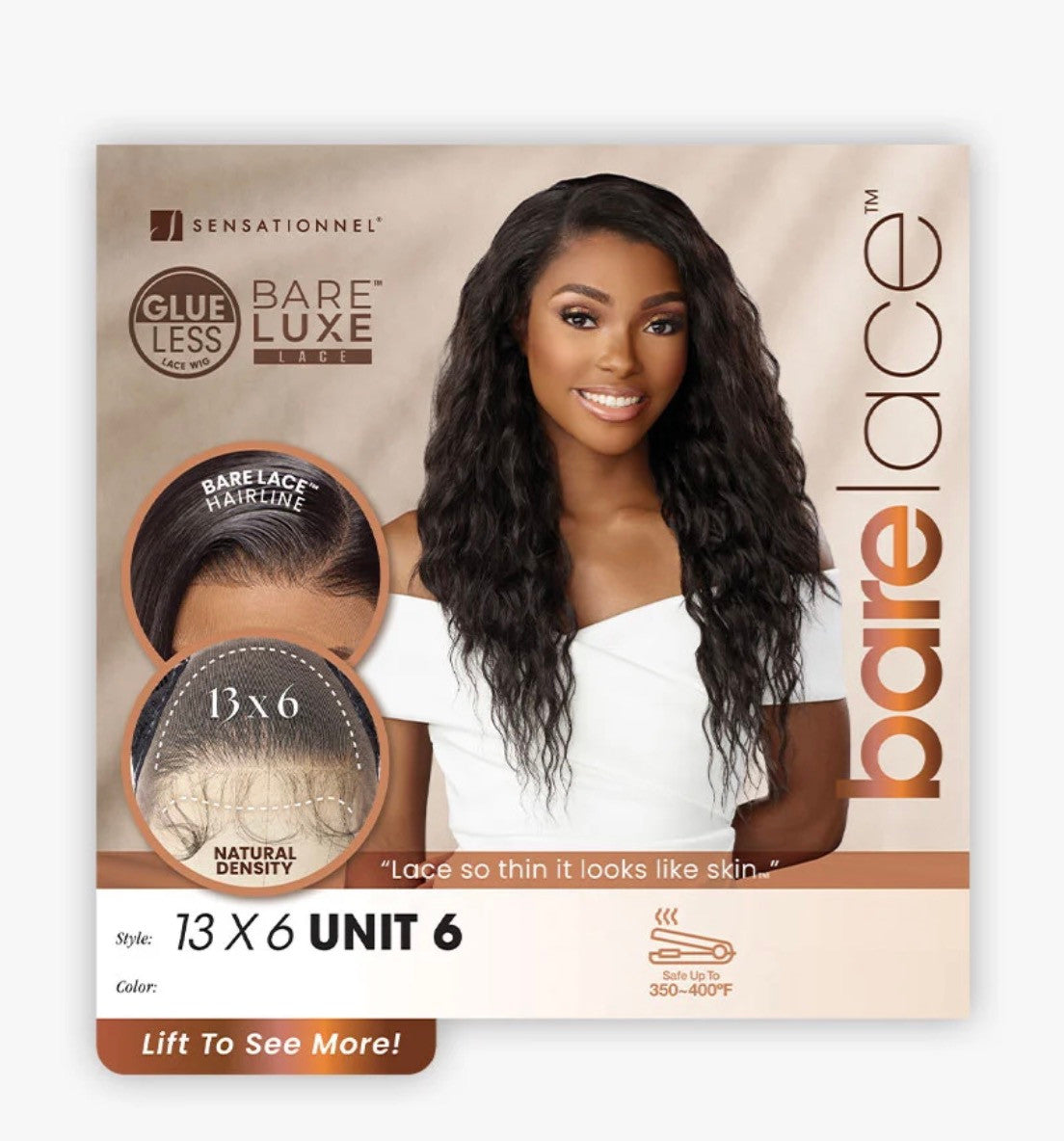 SENSATIONNEL Synthetic Bare Lace Front Wig - 13x6 UNIT 6