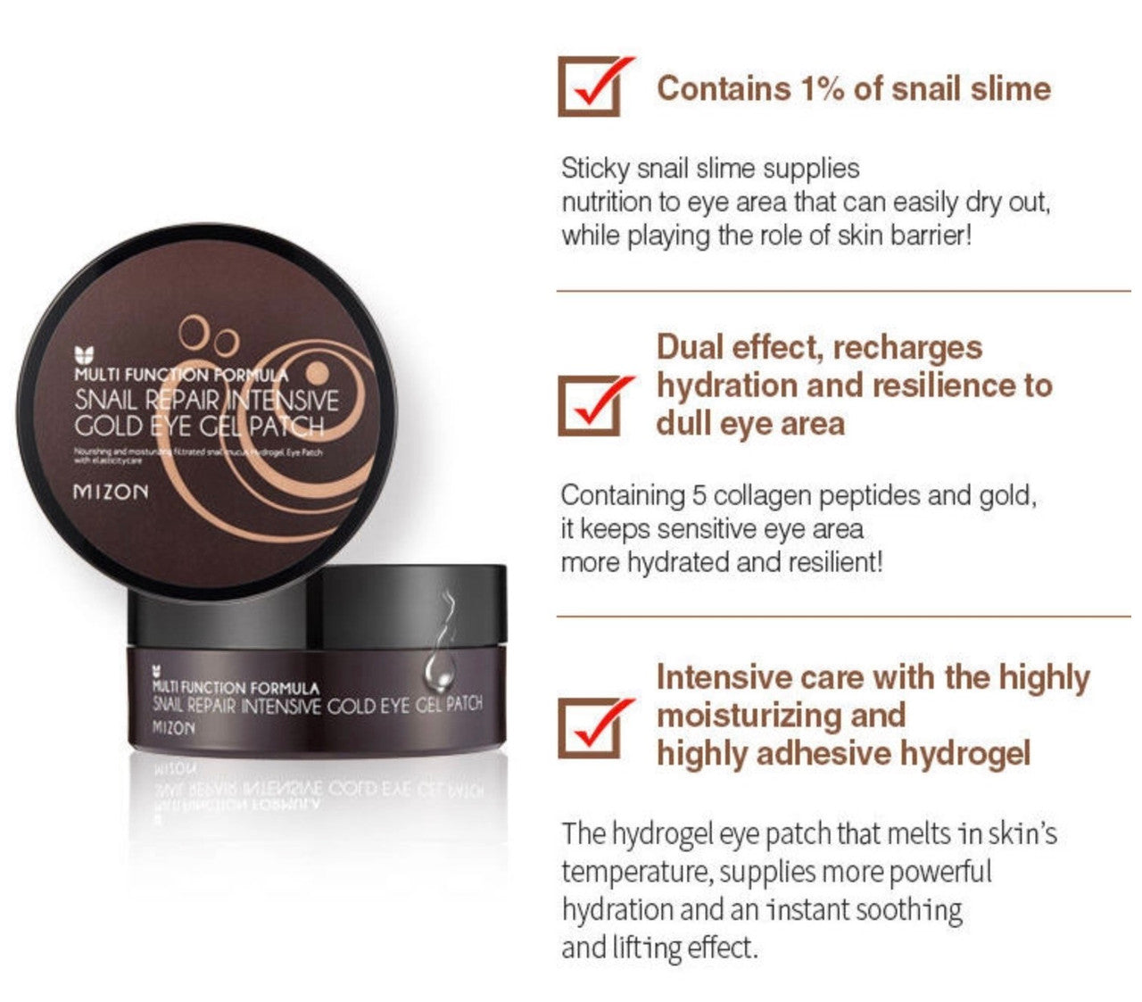 [MIZON] Snail Repair Intensive Gold Eye Gel Patch (60 pads)