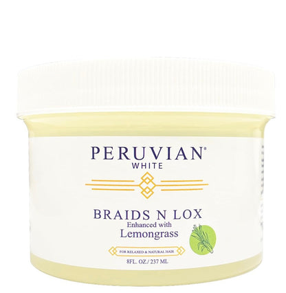 Peruvian White Braid, Loc & Edge Gel Extra Hold [Lemonglass]