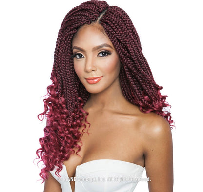 MANE CONCEPT Synthetic Afri-Naptural Braids – 3X Curly Ends Box Braid (14"-18")