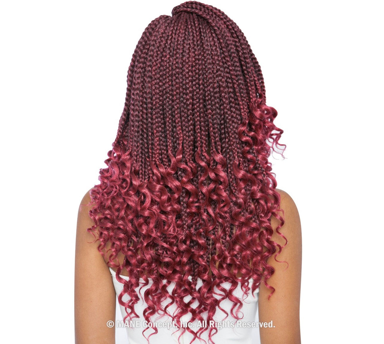 MANE CONCEPT Synthetic Afri-Naptural Braids – 3X Curly Ends Box Braid (14"-18")