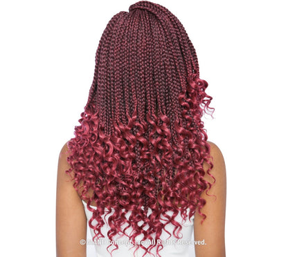 MANE CONCEPT Synthetic Afri-Naptural Braids – 3X Curly Ends Box Braid (14"-18")