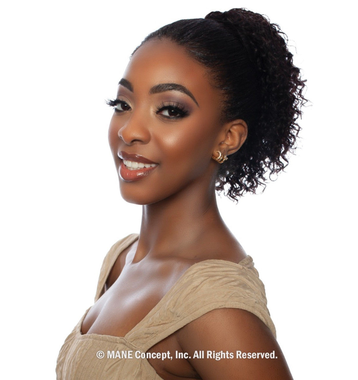 MANE CONCEPT Pristine 100% Human Hair - SPANISH WAVE DRAWSTRING PONYTAIL (12"- 16")