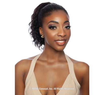 MANE CONCEPT Pristine 100% Human Hair - DEEP WAVE DRAWSTRING PONYTAIL 12"