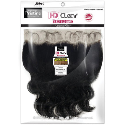 MANE CONCEPT Pristine 100% Human Hair 13x4 HD Clear Frontal - Body Wave (10"-16")