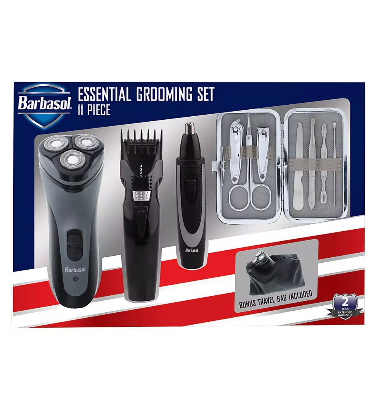 BARBASOL Essential Grooming Set (11 pcs)