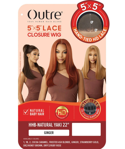 OUTRE Synthetic 5x5 Lace Closure Wig - HHB-NATURAL YAKI 22"
