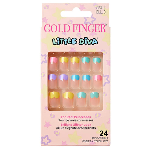 Kiss Gold Finger Little Diva Sticker Nails – Palette
