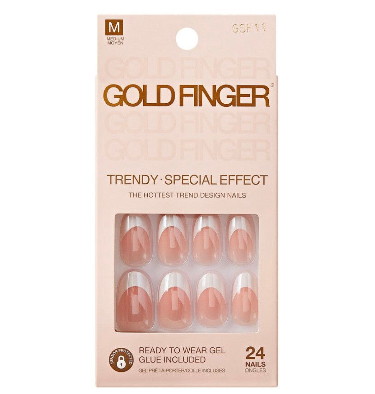KISS Gold Finger Special Effect Nail - Cream Glazed
