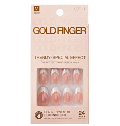 KISS Gold Finger Special Effect Nail - Cream Glazed