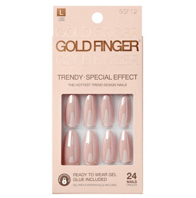 KISS Gold Finger Special Effect Nail - French Glazed