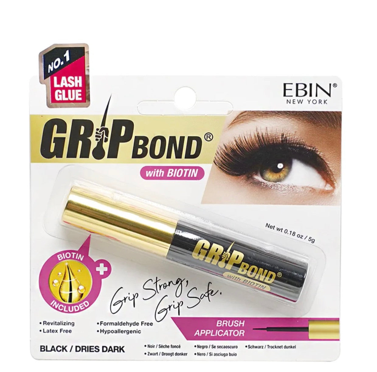 Ebin New York Grip Bond Eyelash Adhesive with Biotin