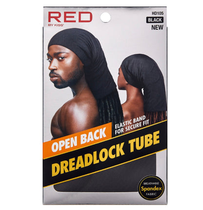 RED Open Back Dreadlock Tube Cap