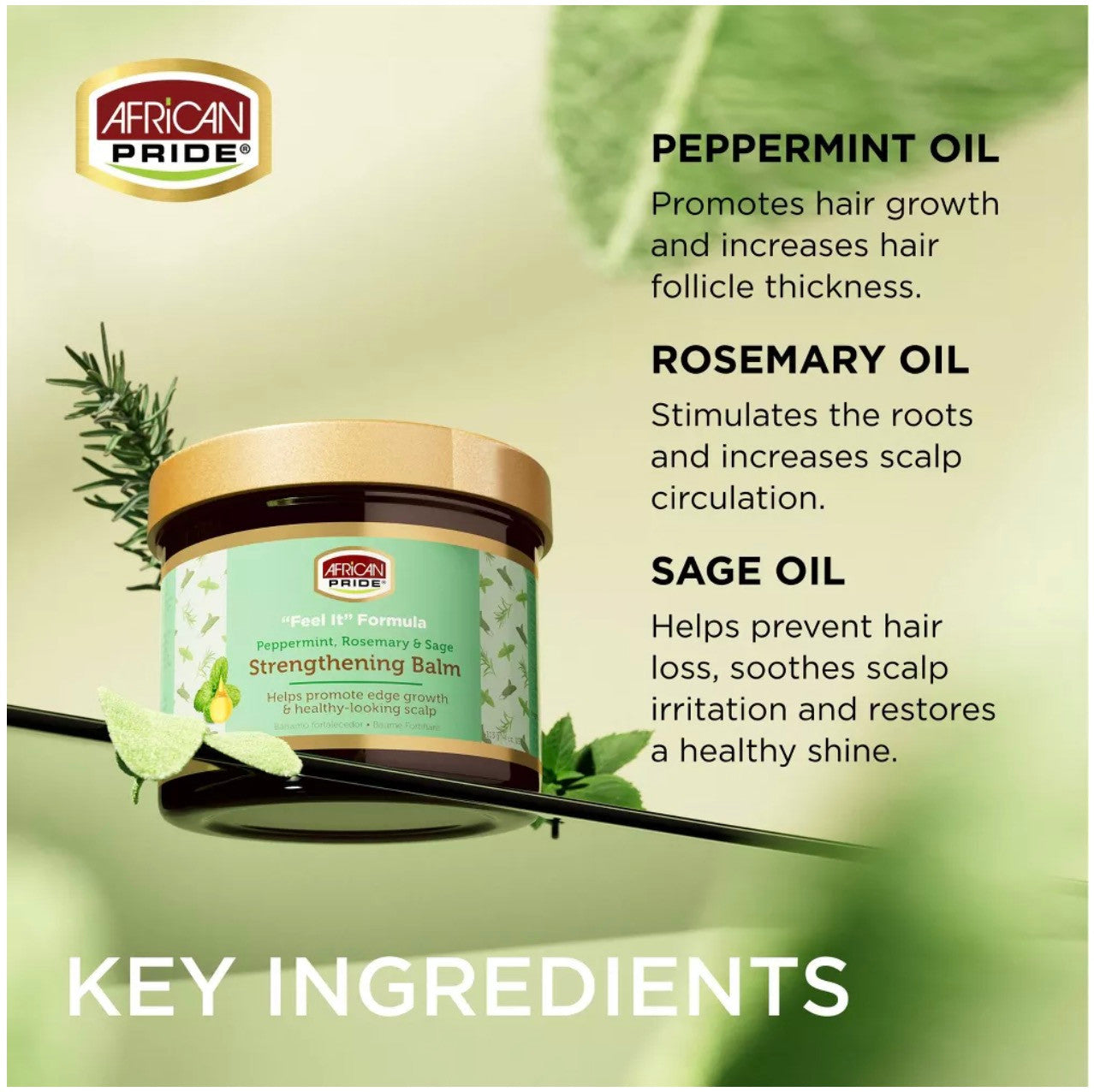 African Pride Feel It Formula Hair Strengthening Balm (4oz)