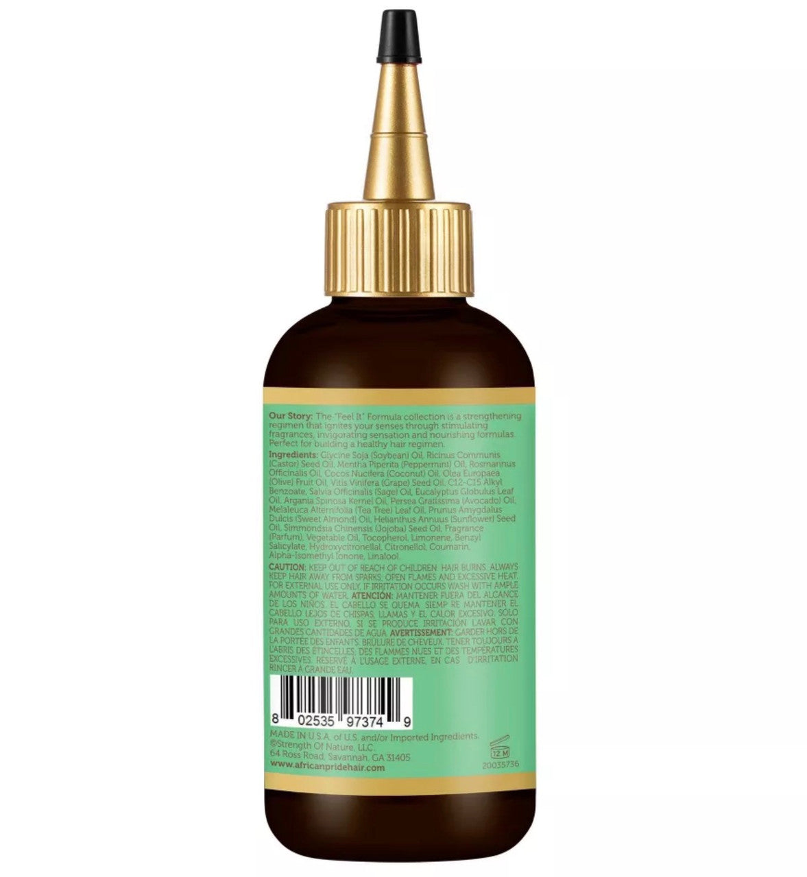 African Pride Feel It Formula Strengthening Oil Hair Treatment (4oz)