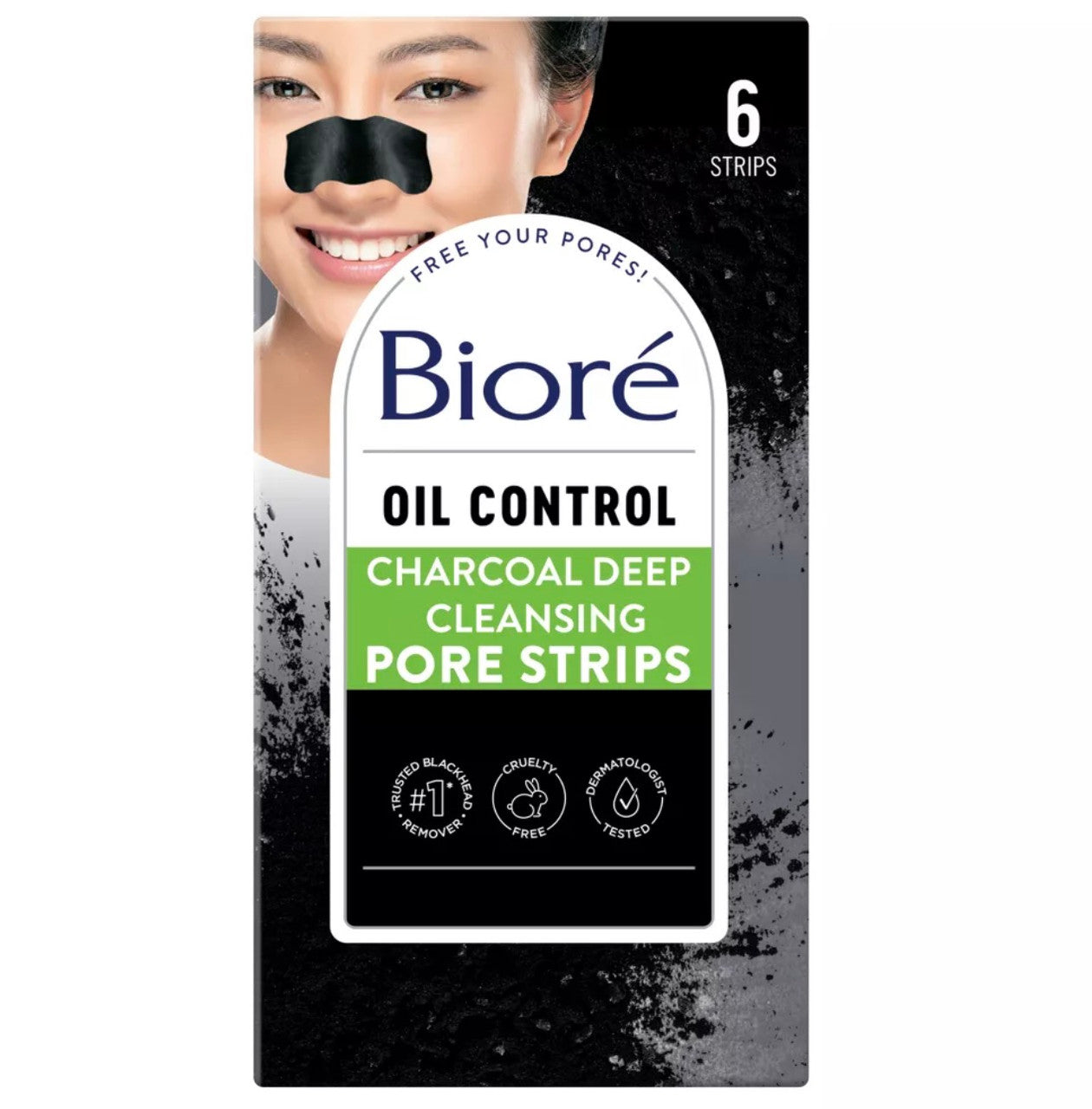 Biore Charcoal Deep Cleansing Pore Strips (6PC)