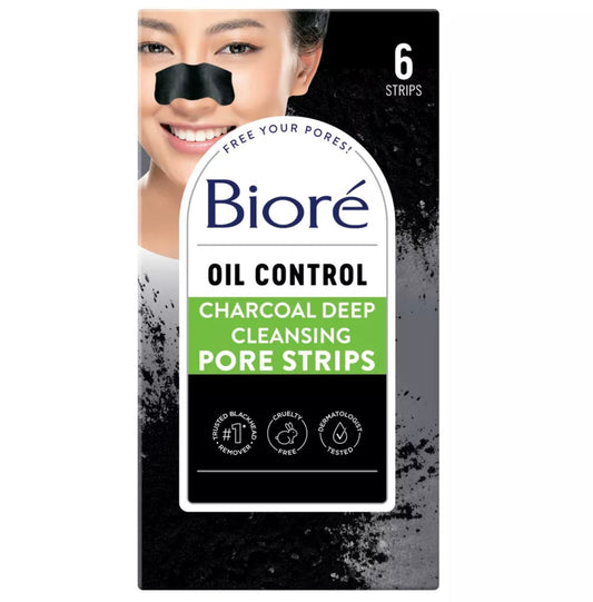 Biore Charcoal Deep Cleansing Pore Strips (6PC)