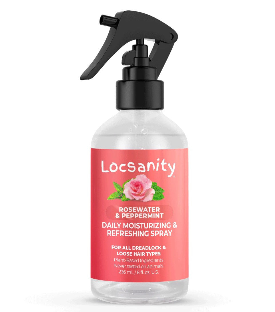 LOCSANITY Rosewater & Peppermint Daily Moisturizing Refreshing Spray (8 oz)