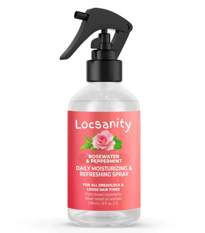 LOCSANITY Rosewater & Peppermint Daily Moisturizing Refreshing Spray (8 oz)