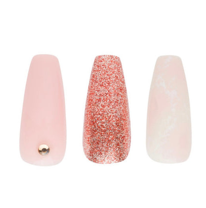 CALA Glam Couture Medium Coffin Nail - Blush Marble