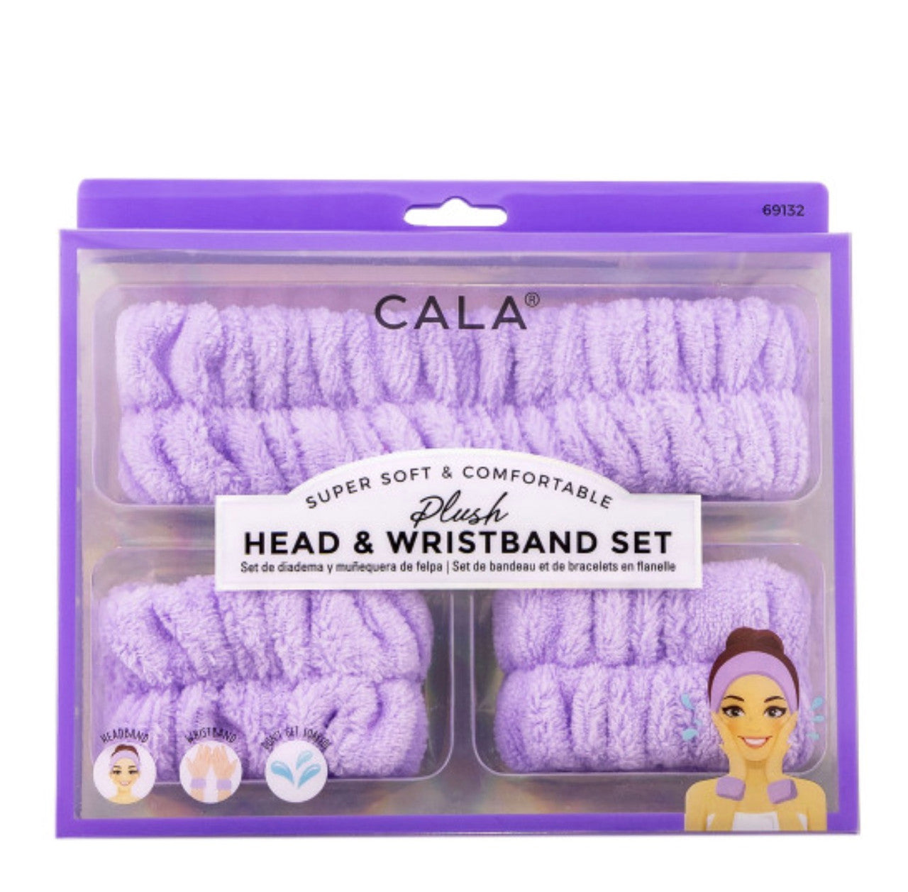 CALA Plush Headband & Wristband Set
