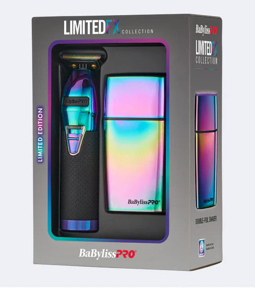 BaBylissPRO LimitedFX Iridescent Trimmer & Double-Foil Shaver Combo