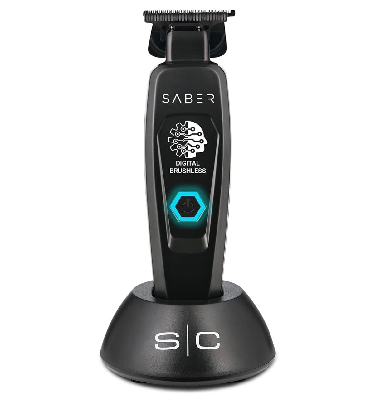 Stylecraft Saber Full Metal Body Digital Brushless Motor Cordless Hair Trimmer (Black)