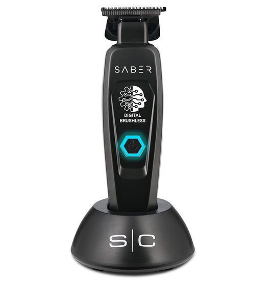 Stylecraft Saber Full Metal Body Digital Brushless Motor Cordless Hair Trimmer (Black)