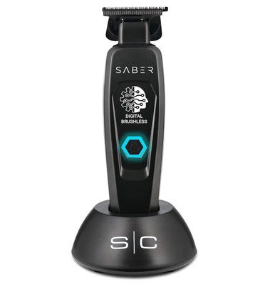 Stylecraft Saber Full Metal Body Digital Brushless Motor Cordless Hair Trimmer (Black)